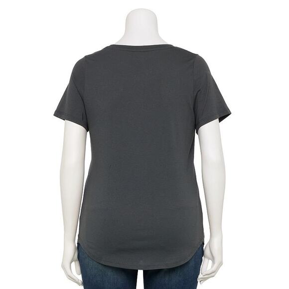 Disney's Mickey & Friends Plus Size Gray Graphic Tee womens 2x - Picture 2 of 5